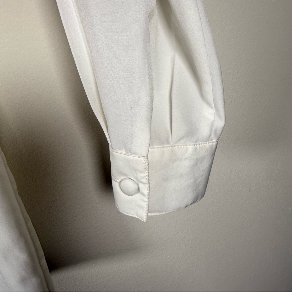 Josephine Business White Collared Button Up Shirt Size 6 Office - Picture 6 of 9